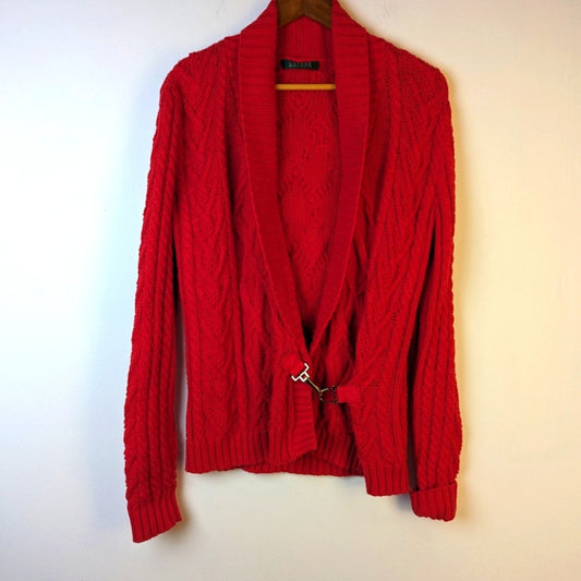 Lauren Ralph Lauren Knit Cowl Neck Cardigan Sweater - Medium