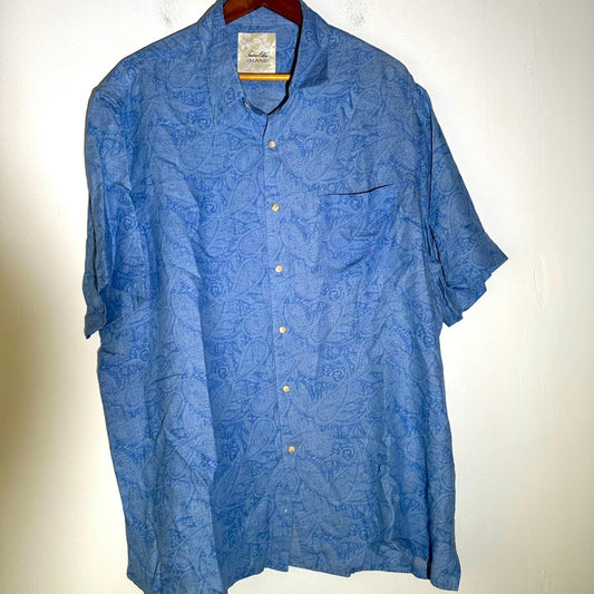 Tasso Elba Island Silk & Linen Men’s Button Front Shirt