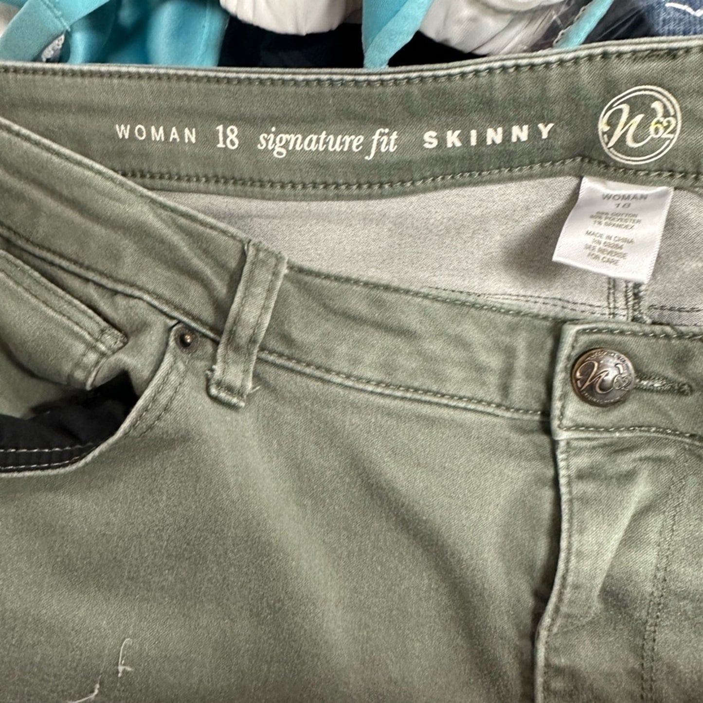 W2 Skinny Women’s Green Jeans