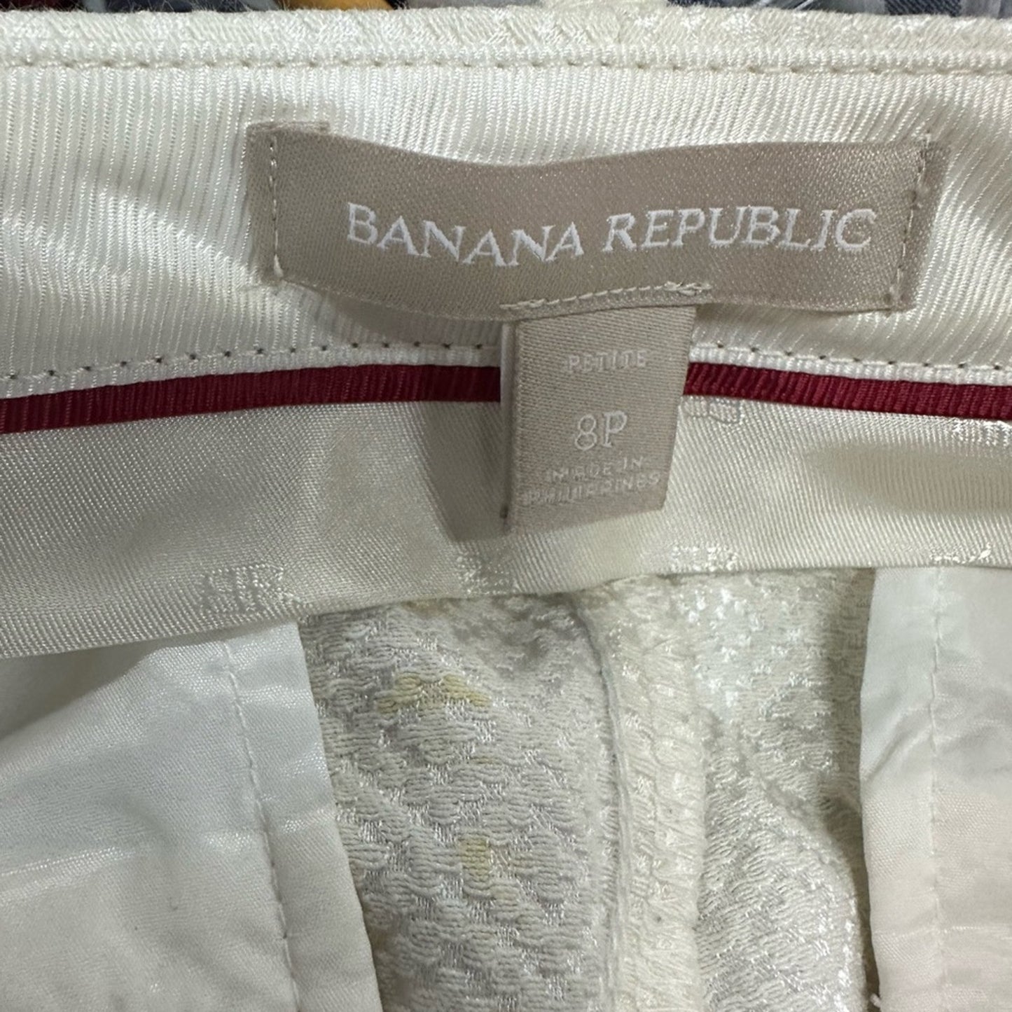 Banana Republic Sycamore Ivory Slim Pants