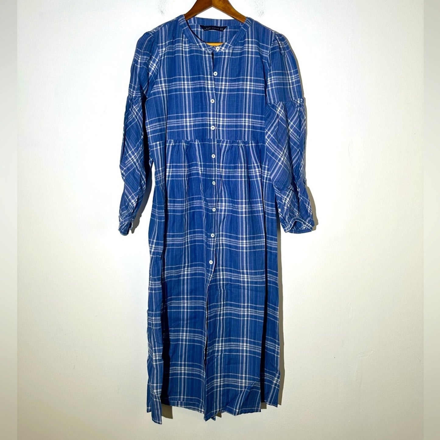 Zara Blue Plaid Dress