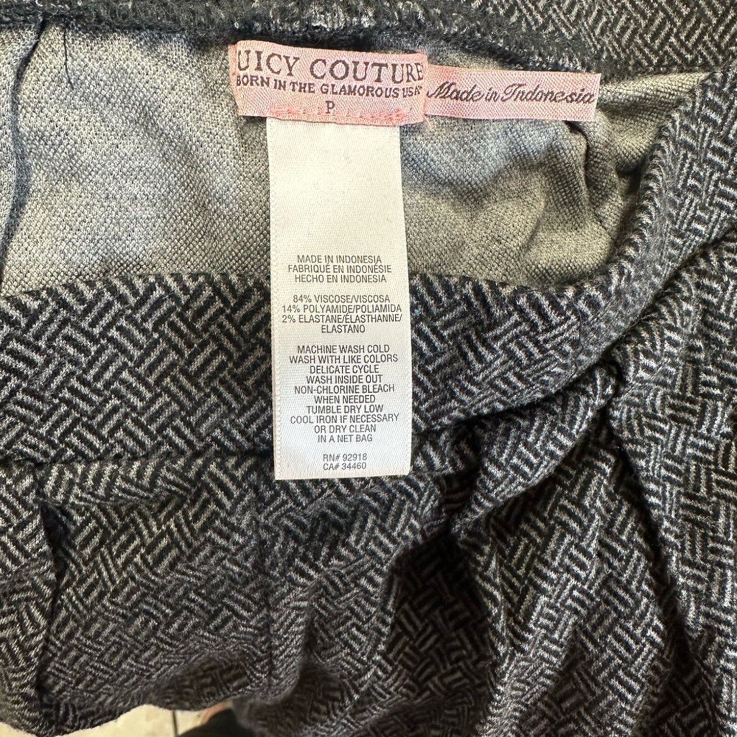 Juicy Couture Jaquard Herringbone Pants