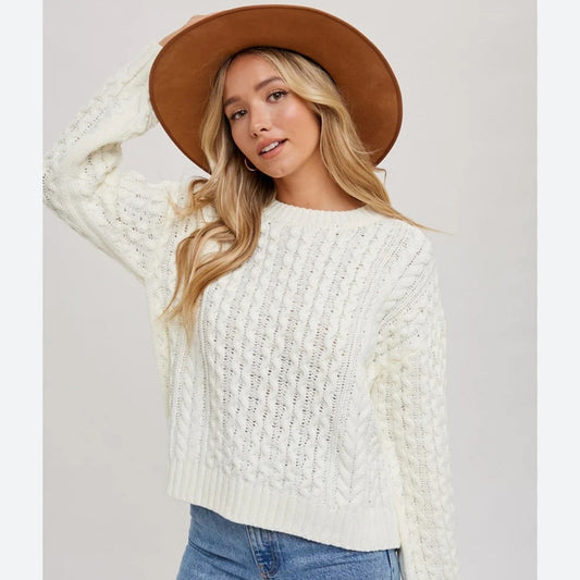 Jack by BB Dakota Cable Knit Sweater