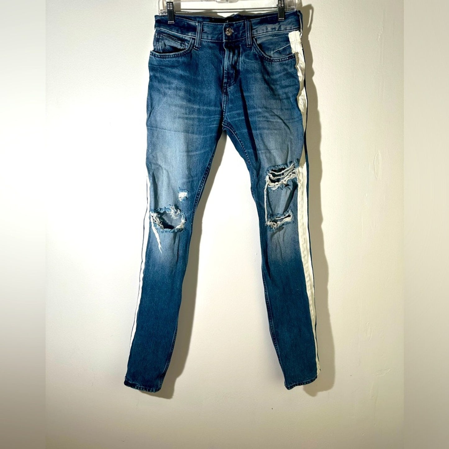 PacSun Vertical Stretch Stacked Skinny Handmade Striped Jeans