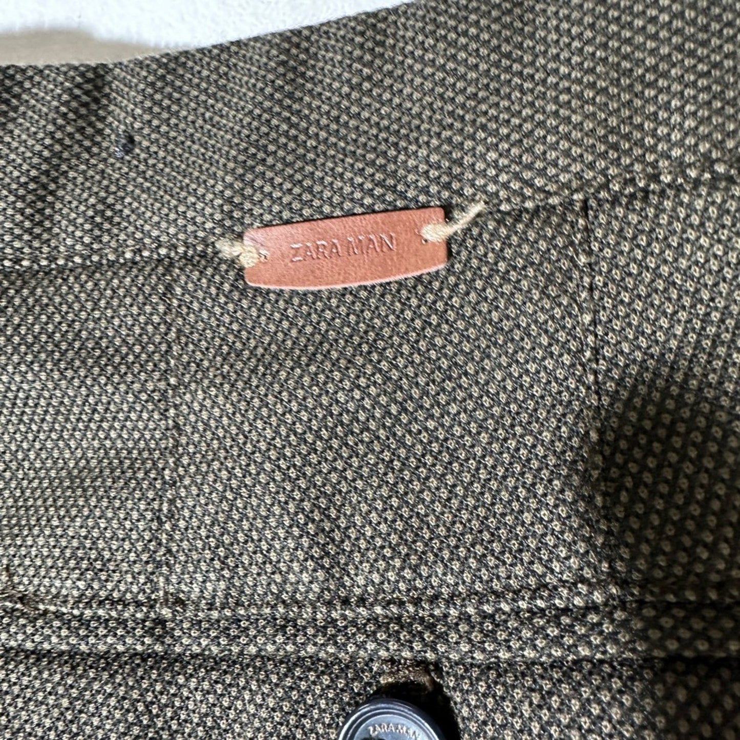 Zara Man Herringbone Trousers