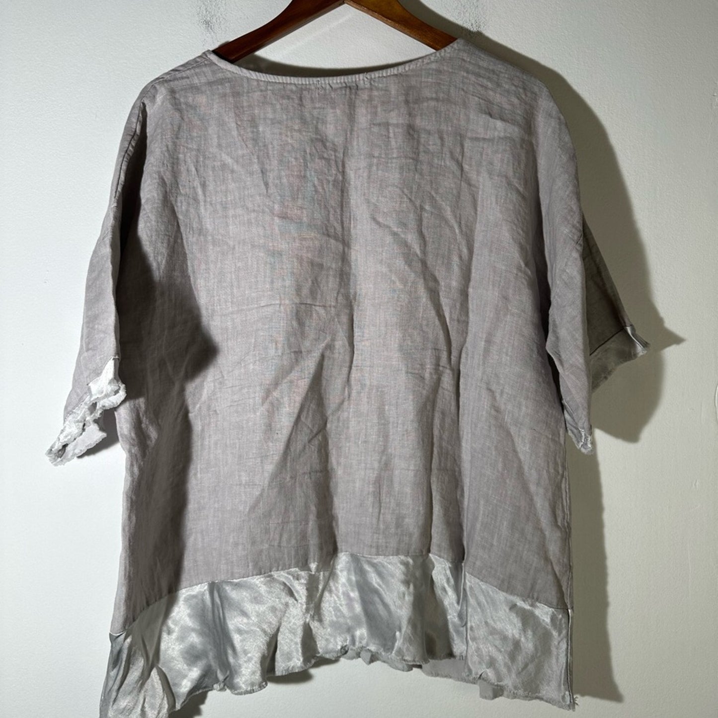 Terzo Millennio Linen Oversized Top