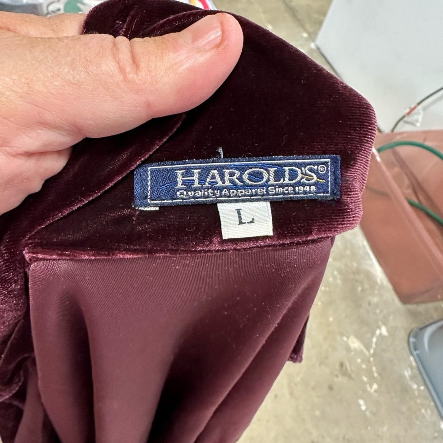 Vintage Harold’s Velvet Zip Up Jacket