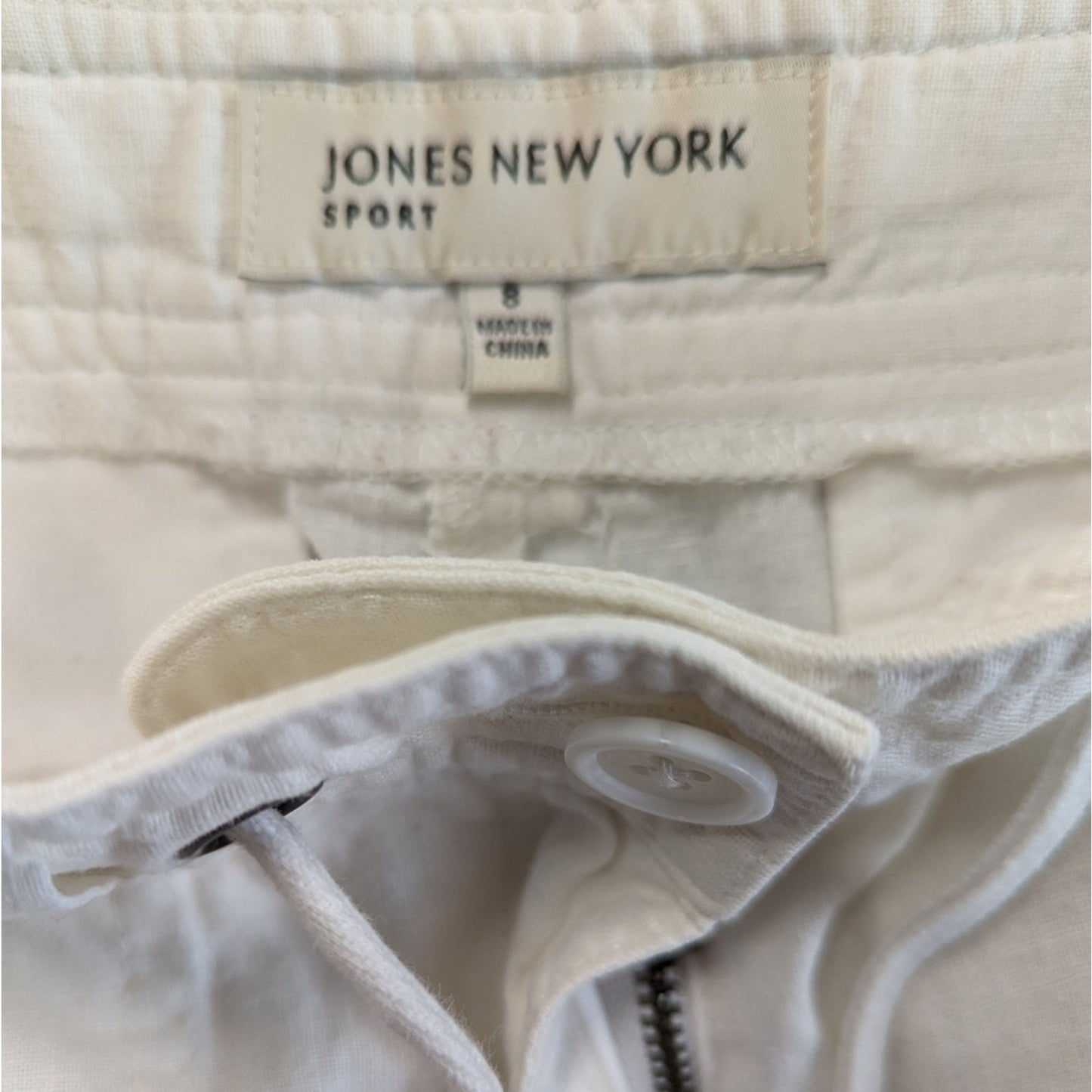 Jones New York White Wise Leg Cropped Pants - 8