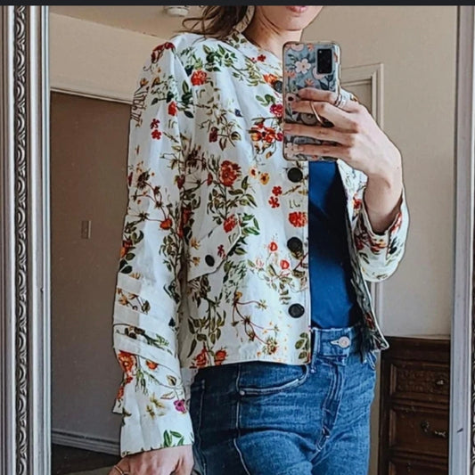 Alice Through the Looking Glass Floral   Jacket - XS