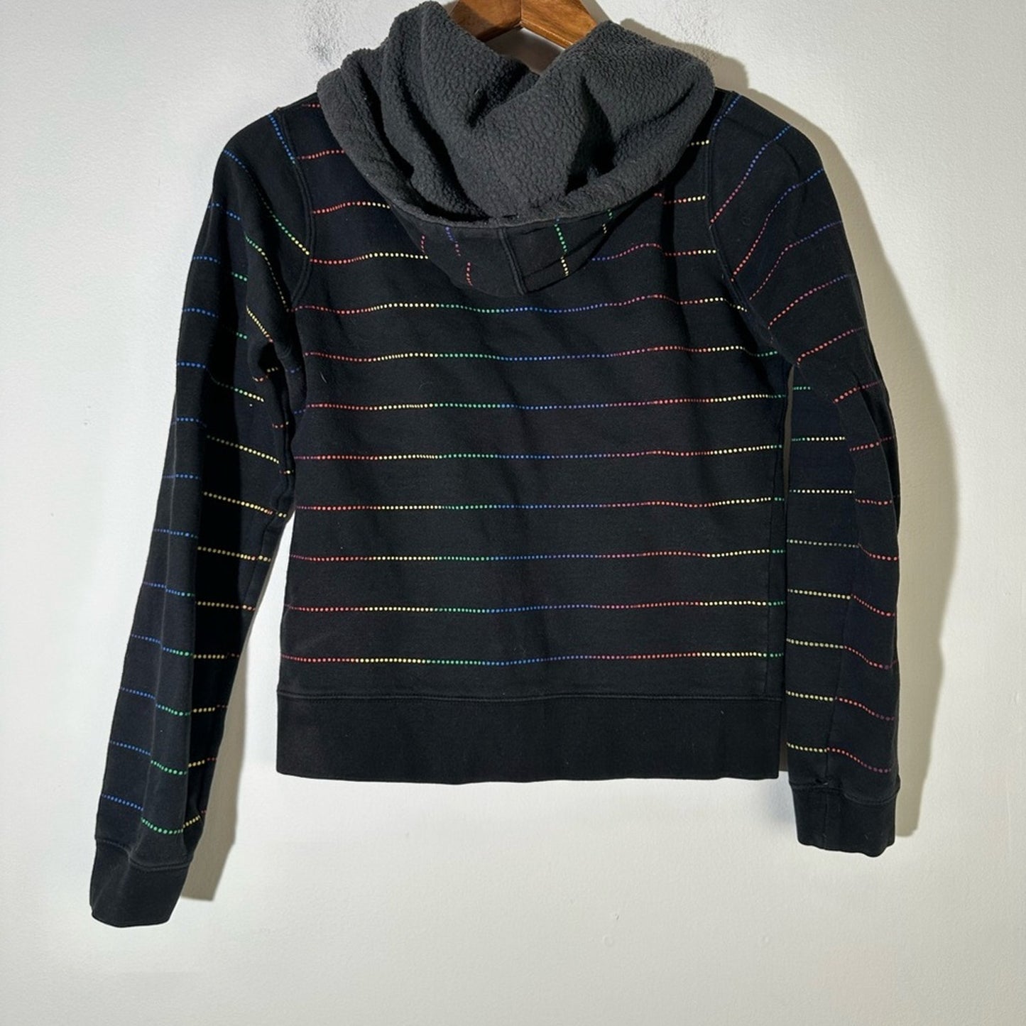 Billabong Rainbow Striped Hooded Zip Up Jacket