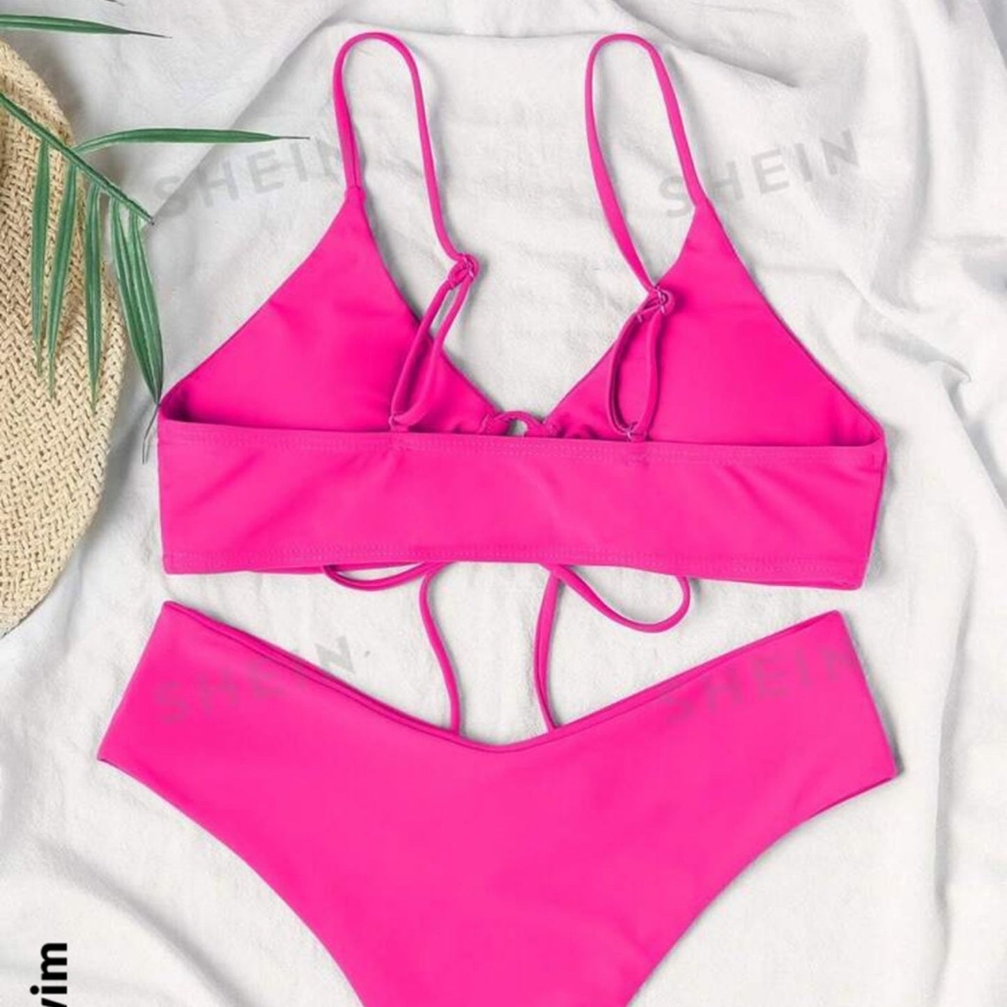 SHEIN Pink Bikini Top