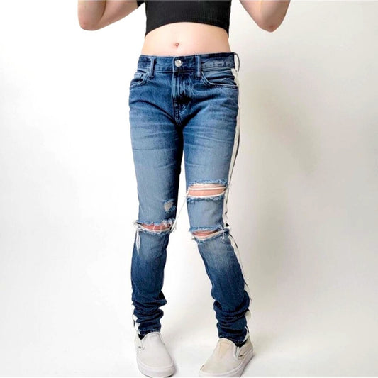 PacSun Vertical Stretch Stacked Skinny Handmade Striped Jeans