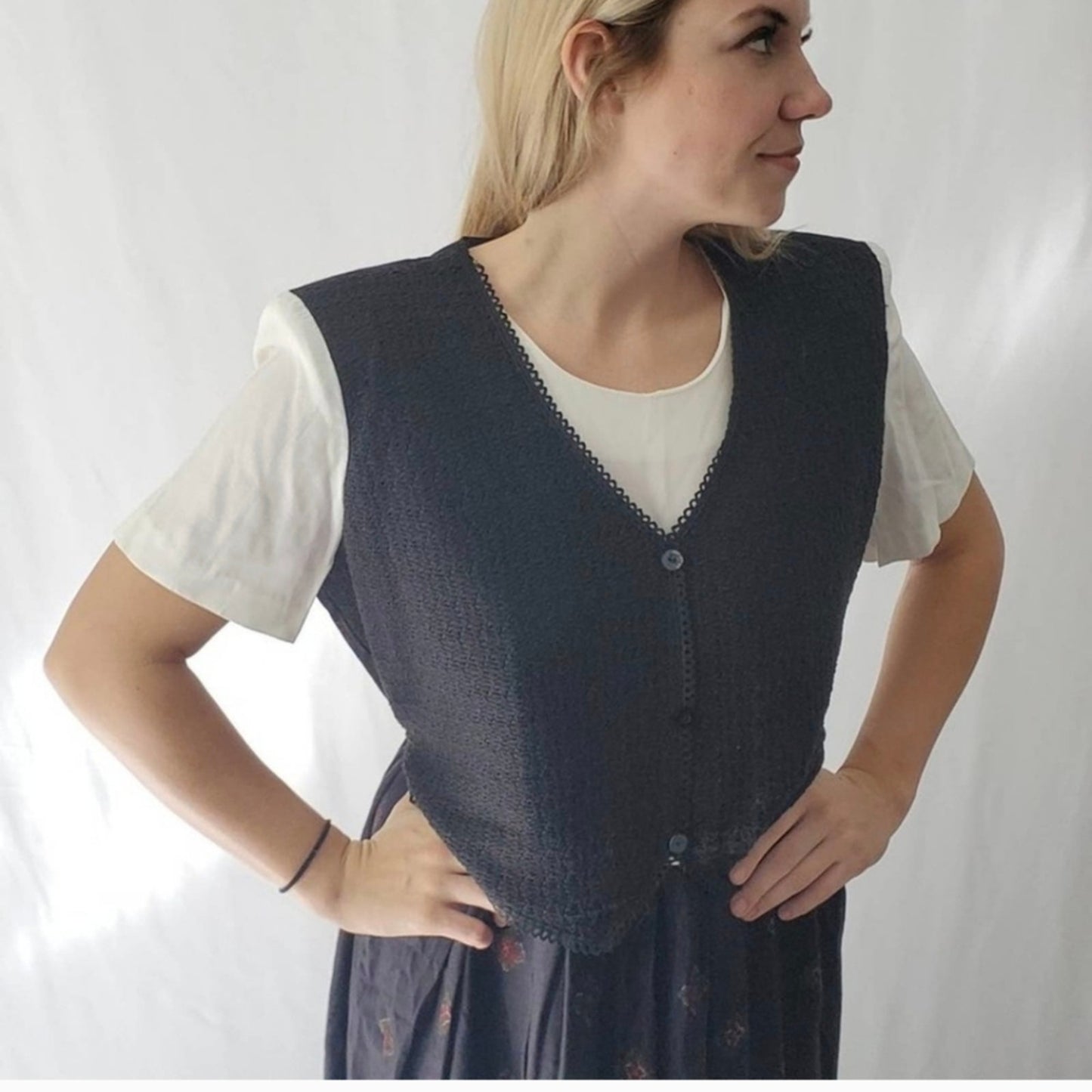 Vintage 80's Schoolteacher Dress - 18