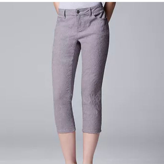 Simply Vera Vera Wang Jacquard Capri's - 10