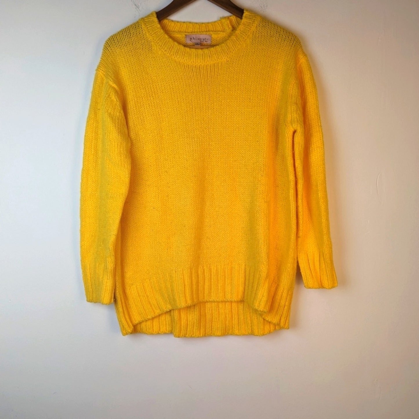 Philosophy Crewneck Knit Yellow Sweater - Medium