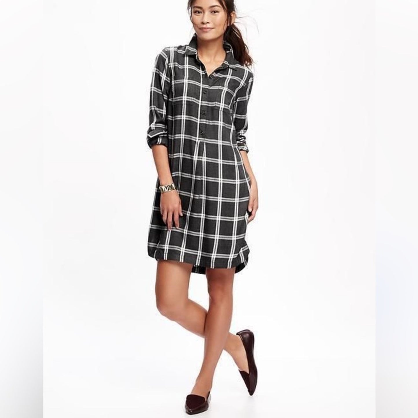 Old Navy Plaid Shirt Dress