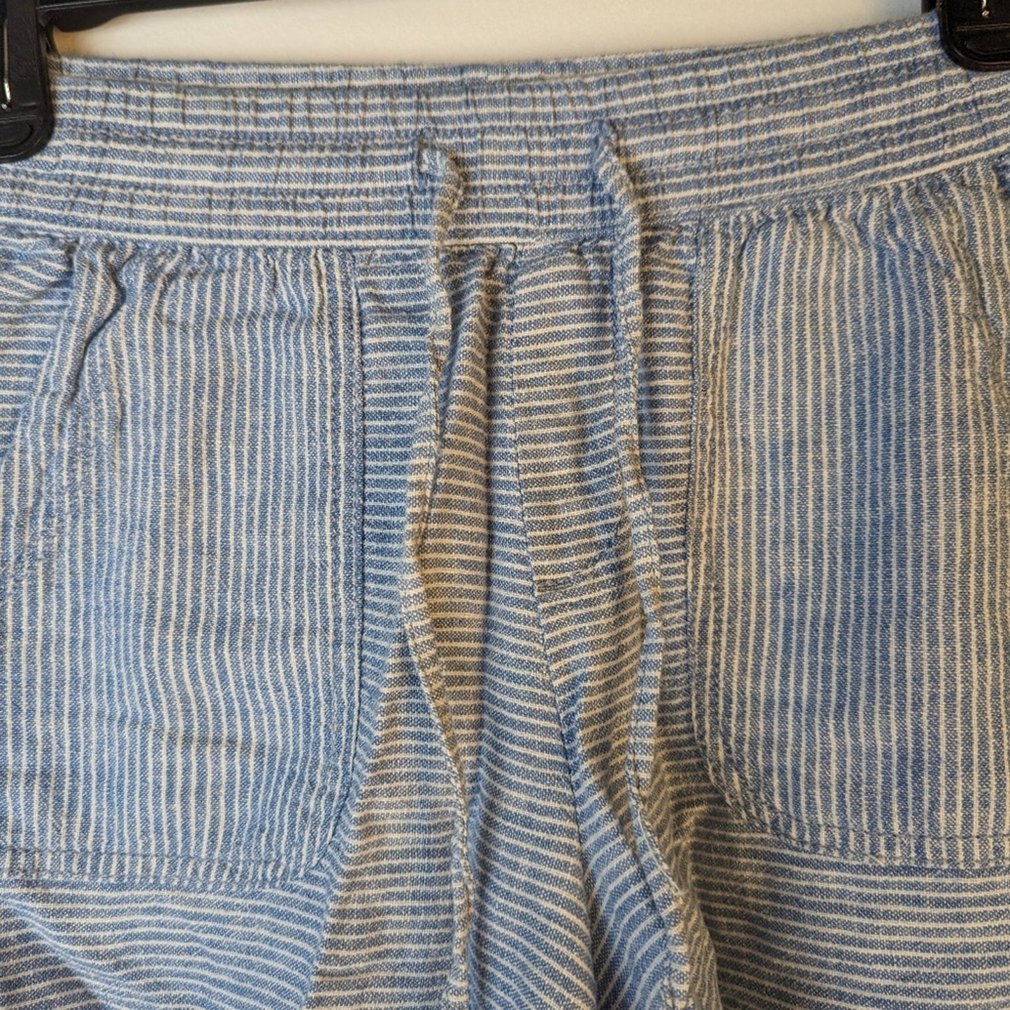 Striped Linen Shorts - 6