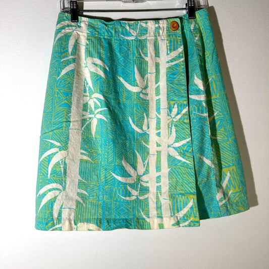 IRKA by SSG Tropical Wrap Linen Skirt