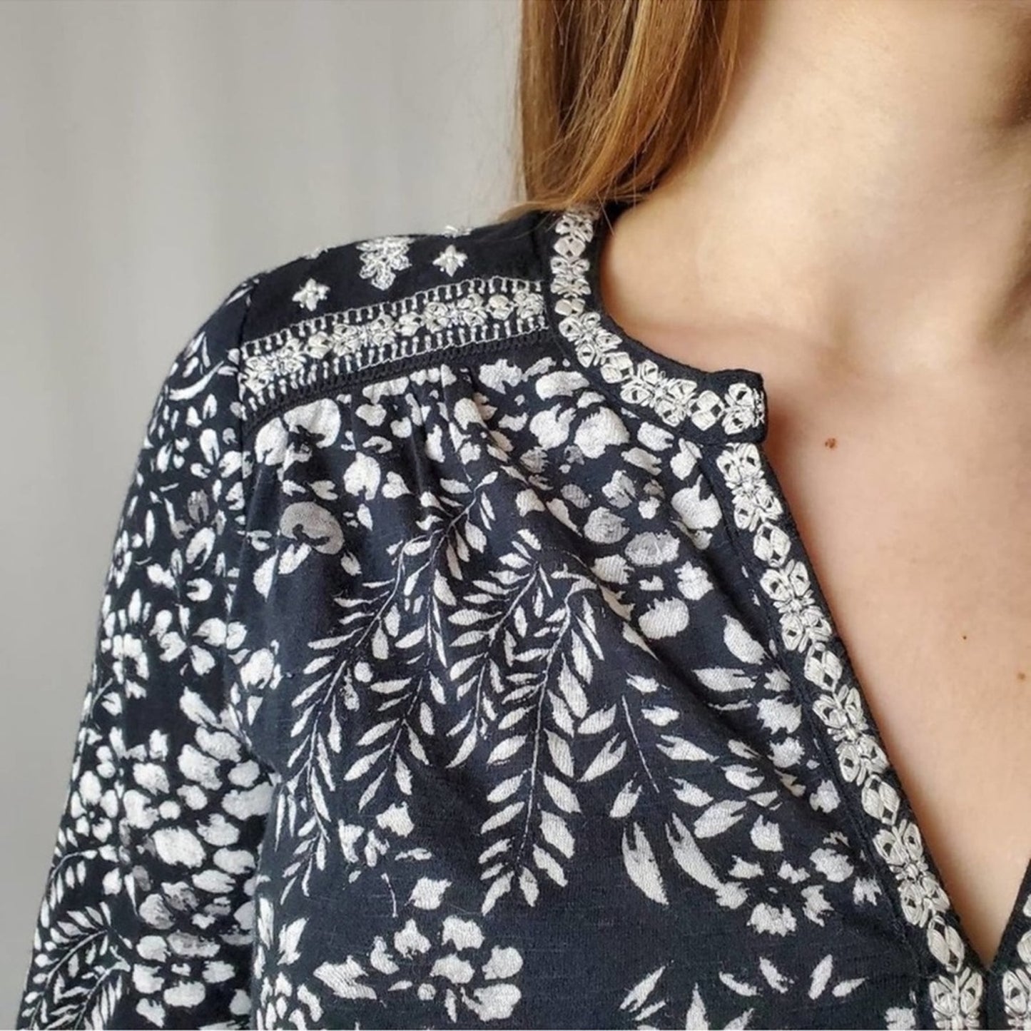 Lucky Brand Embroidered Top