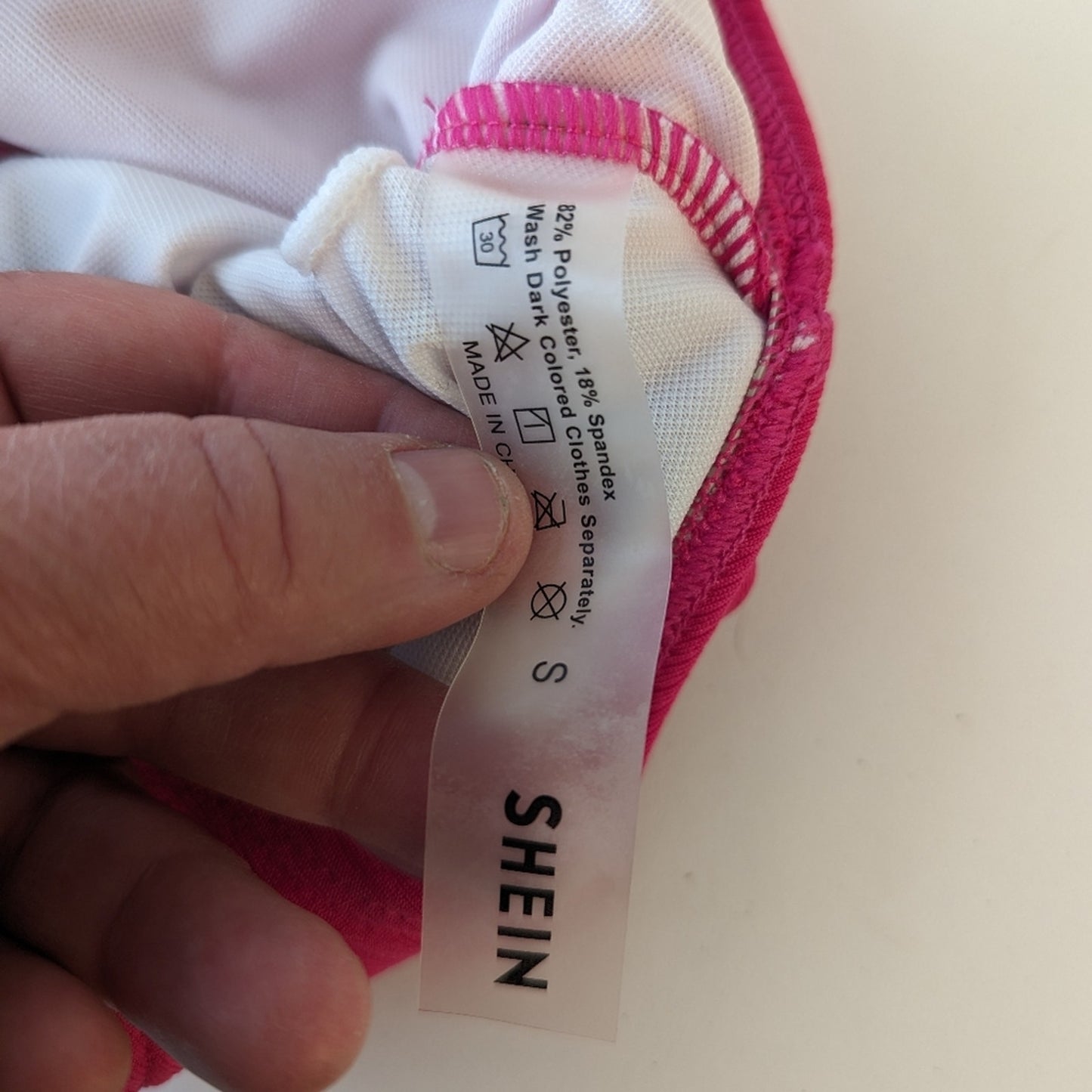 Shein Hot Pink Swim Top - Small