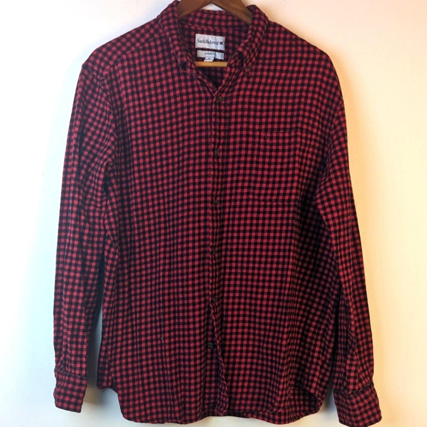 Saddlebred Plaid Button Front Shirt - XL