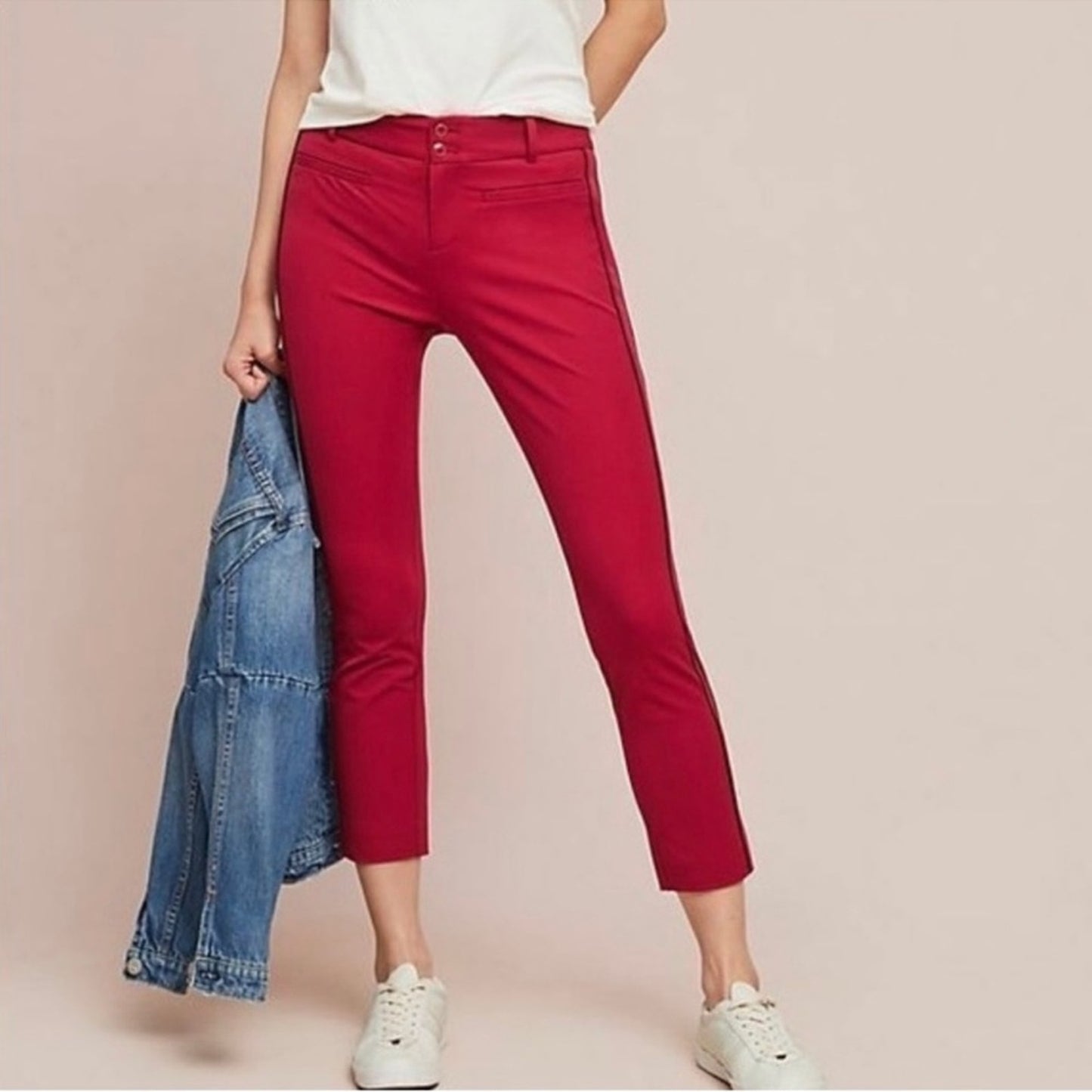 Anthropology The Essential Slim Cropped Pants