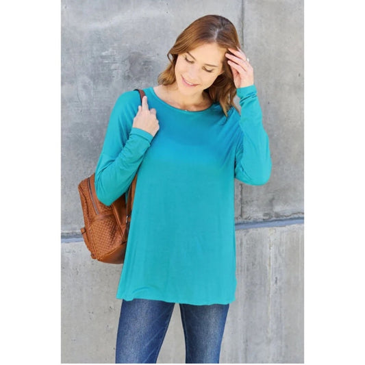 Teal Long Sleeve Tee Shirt