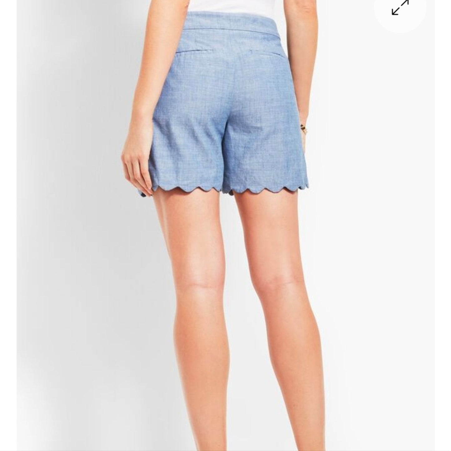 Talbots Scalloped Chambray Shorts - 2