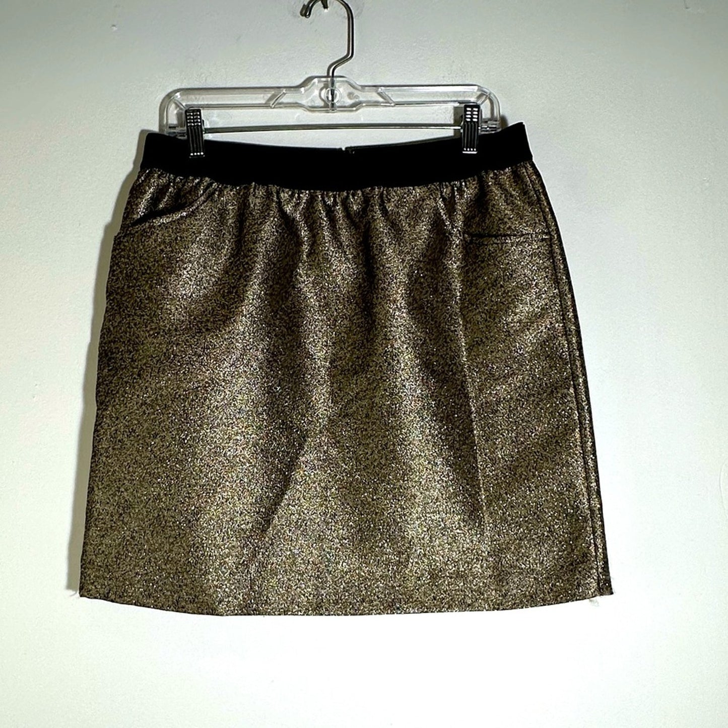 Cynthia Rowley Metallic Gold Mini Skirt