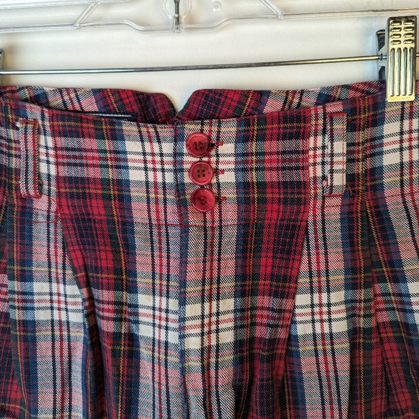 Vintage Best American Plaid  High Rise Bermuda Shorts - 5/6