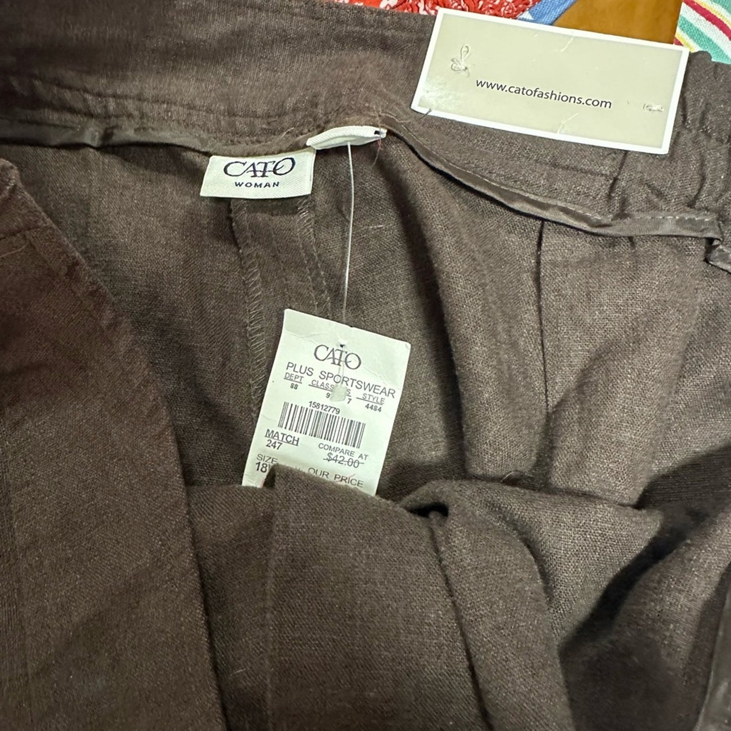 Cato Linen Low Rise Pants NWT