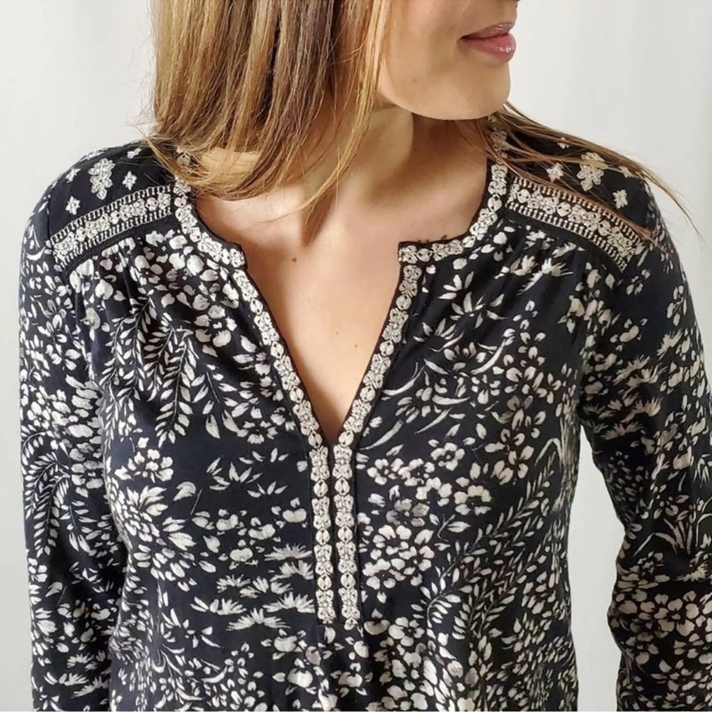 Lucky Brand Embroidered Top