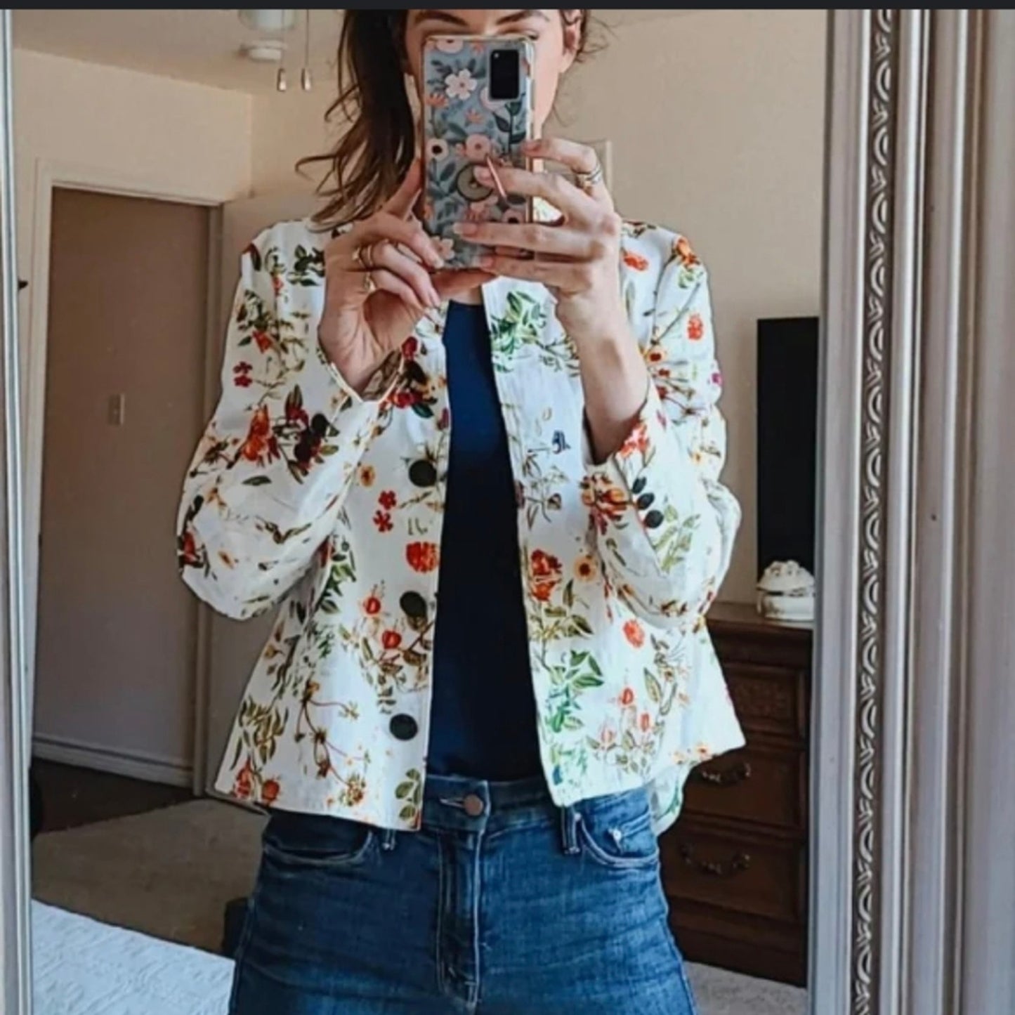 Alice Through the Looking Glass Floral   Jacket - XS