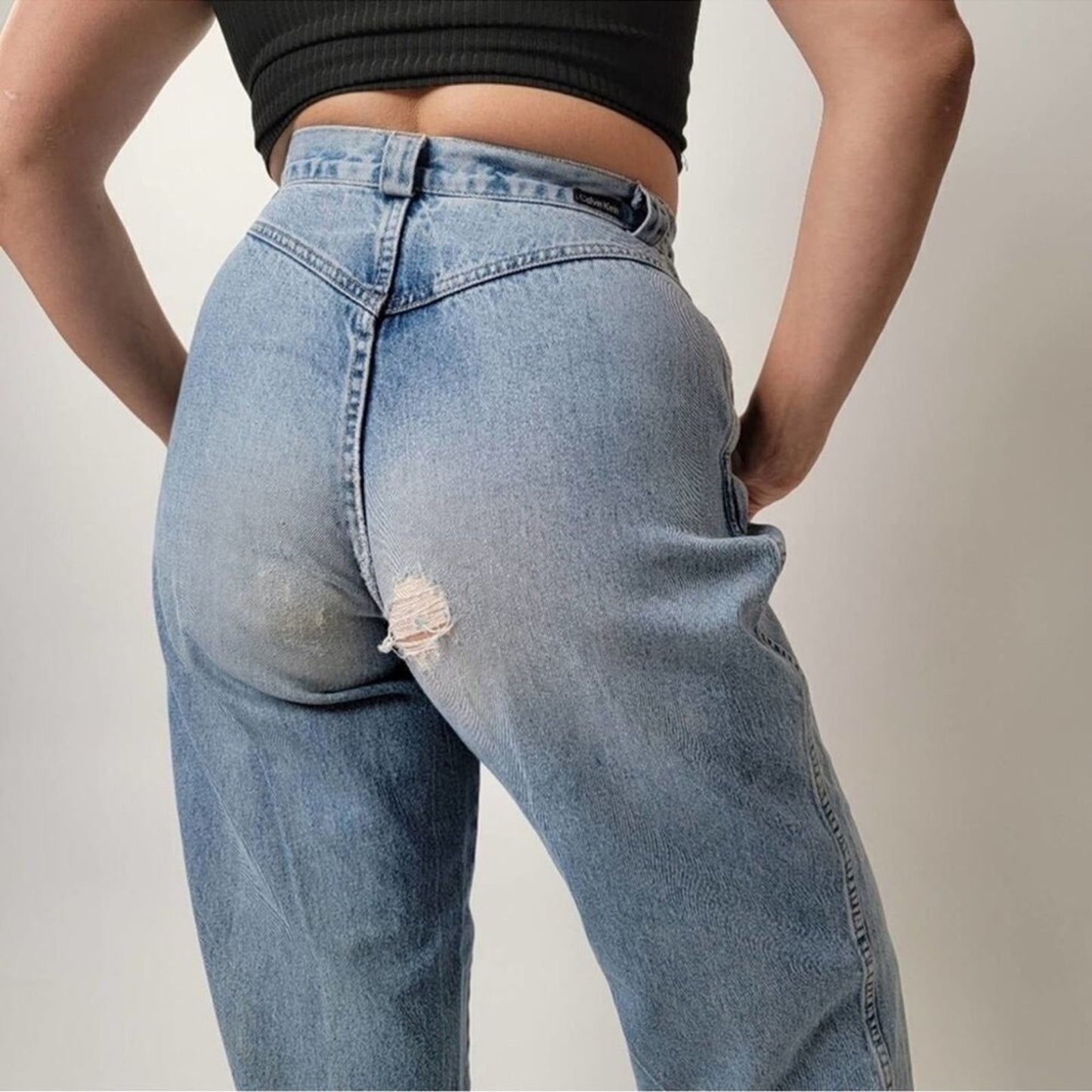 Vintage Calvin Klein Distressed Thrashed Jeans