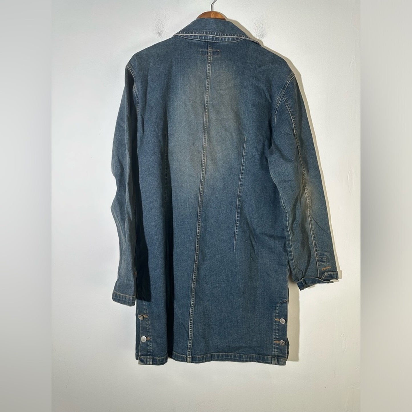 Vintage T & J Stretch Jean Trench Coat