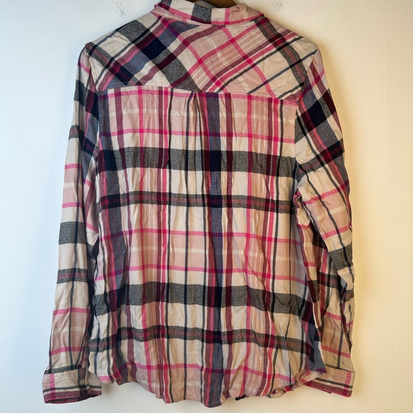 Wrangler Plaid Button Front Top