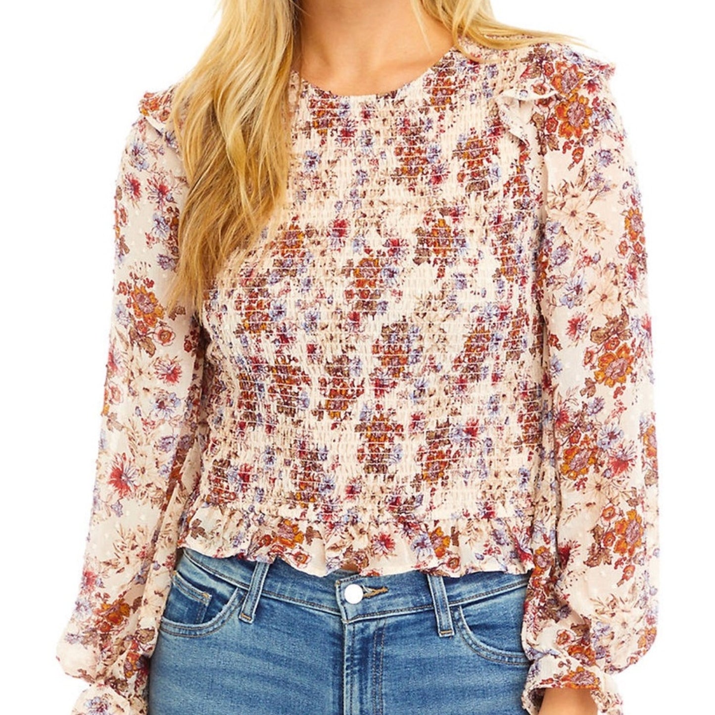 NWT Oak & Trellis Floral Fall Top