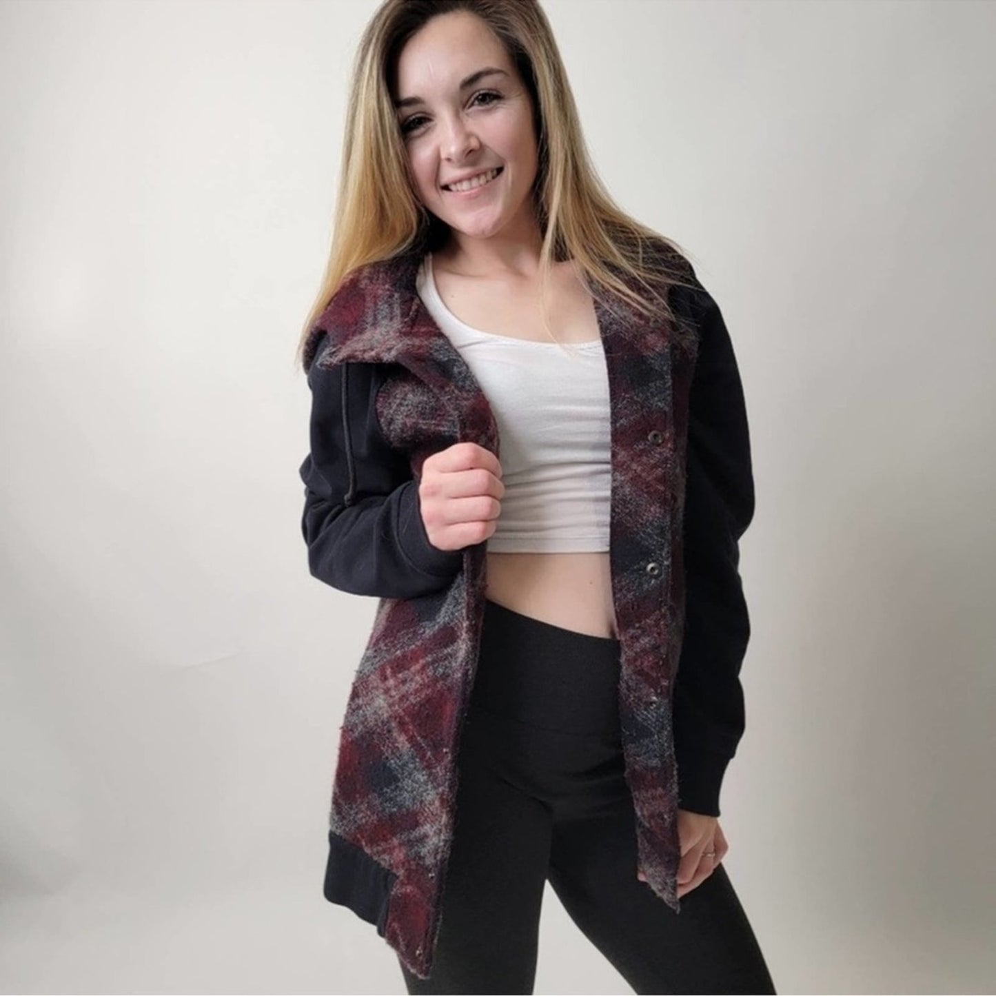 Armani Exchange Wool Plaid Bomber Jacket