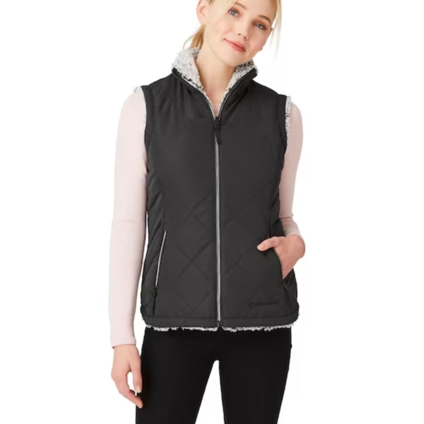 Quilted Fleece Vest - Large