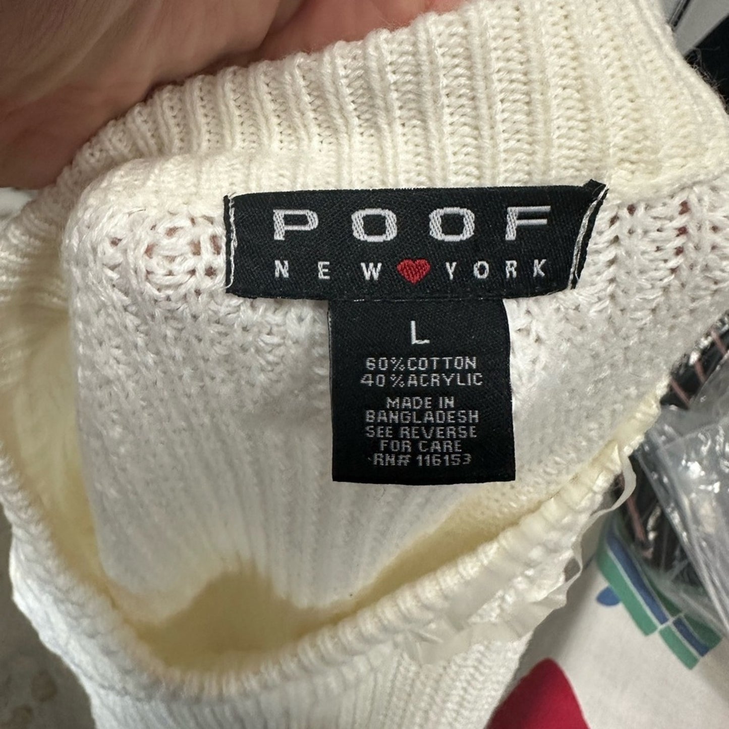 Poof Cable Knit Sweater