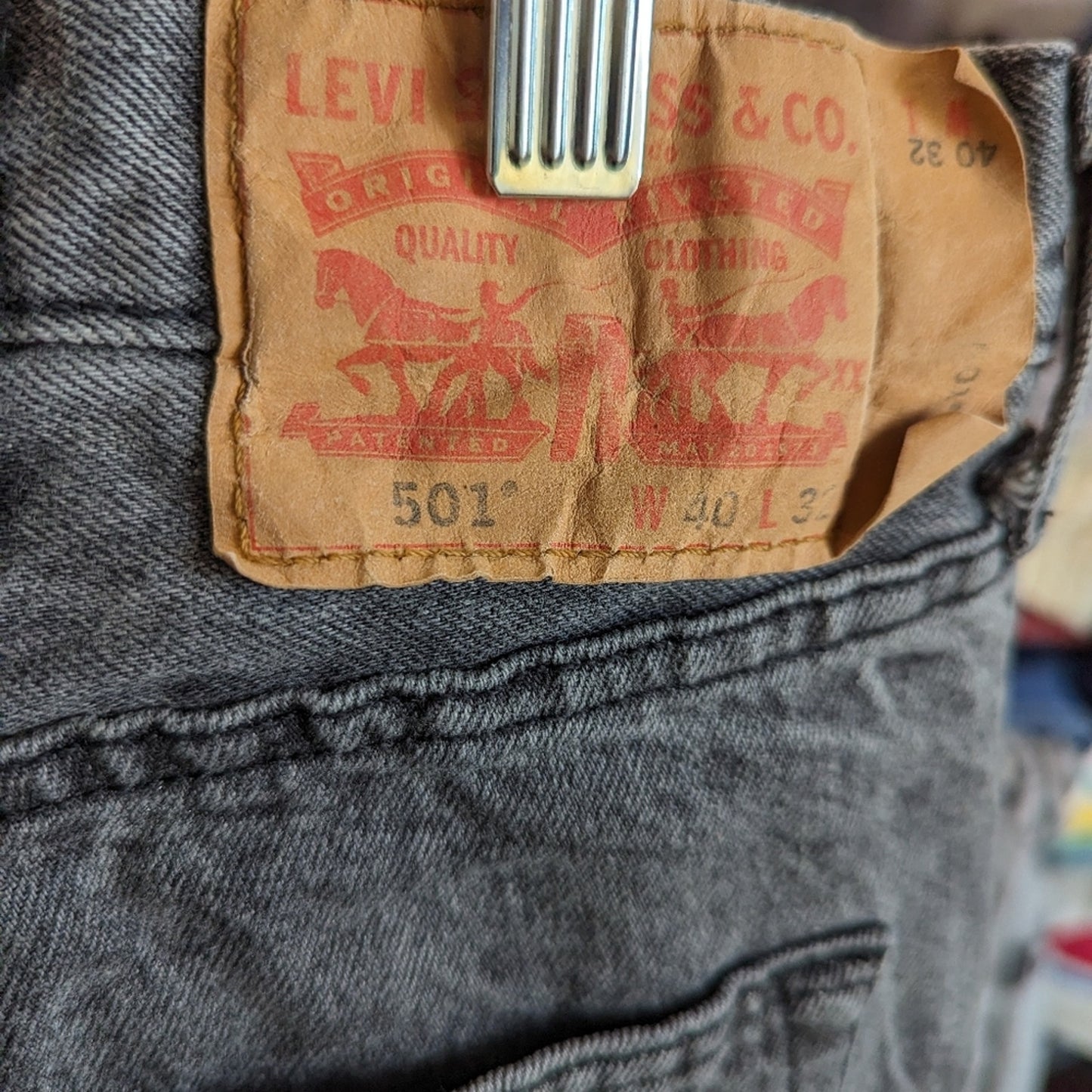 Levi's 501 Black Jeans - 40 x 32