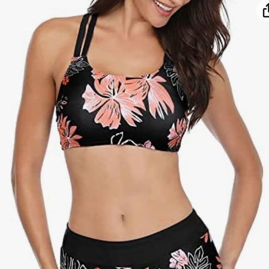 Floral Halter Swim Top