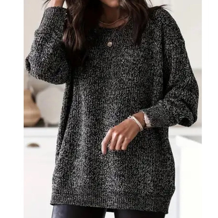 SHEIN Knit  Crewneck Sweater