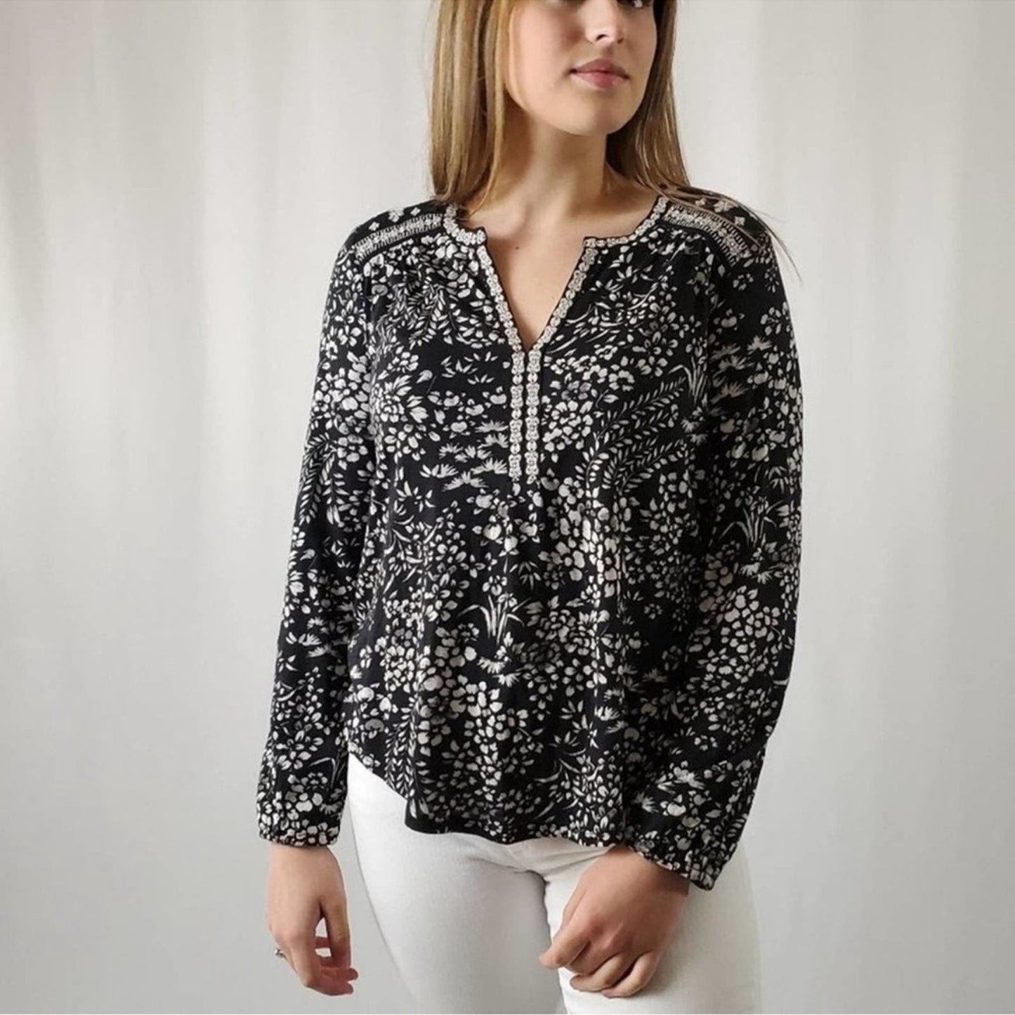 Lucky Brand Embroidered Top