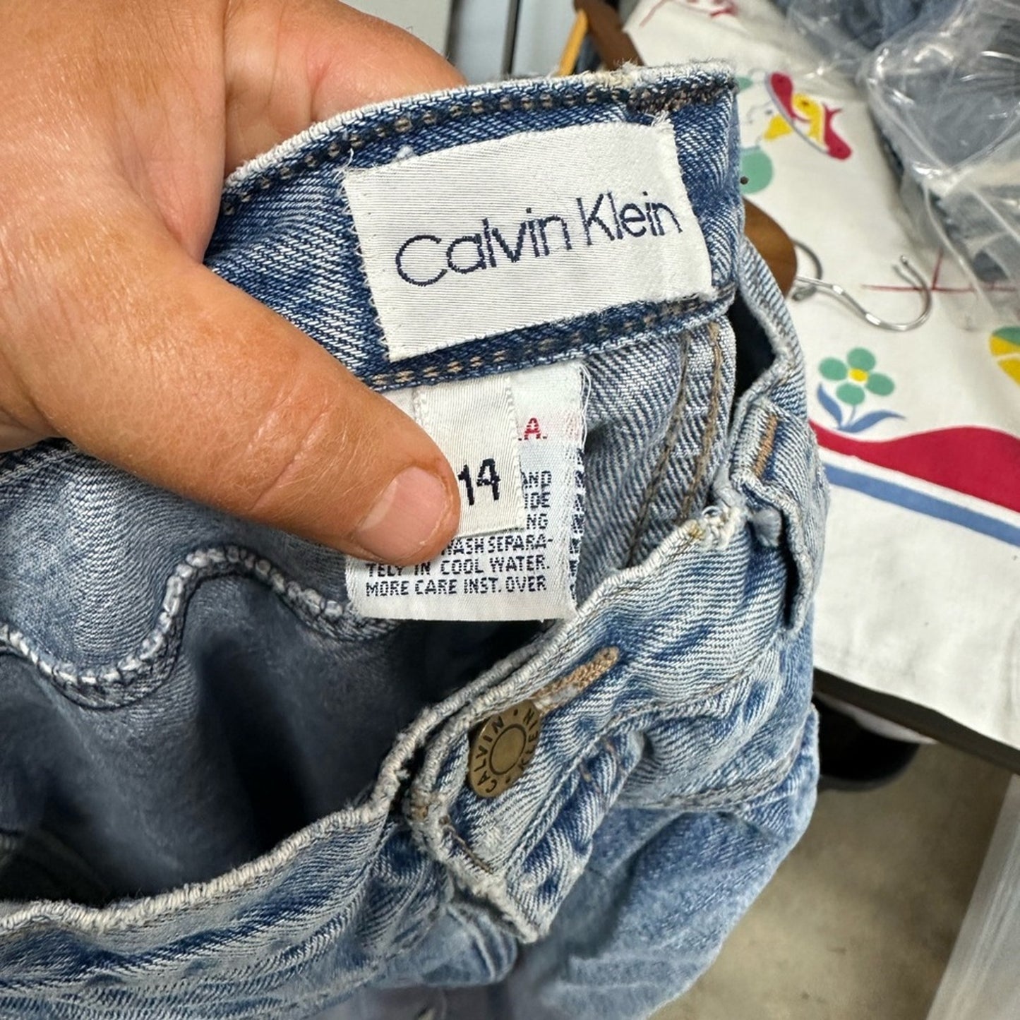 Vintage Calvin Klein Distressed Thrashed Jeans