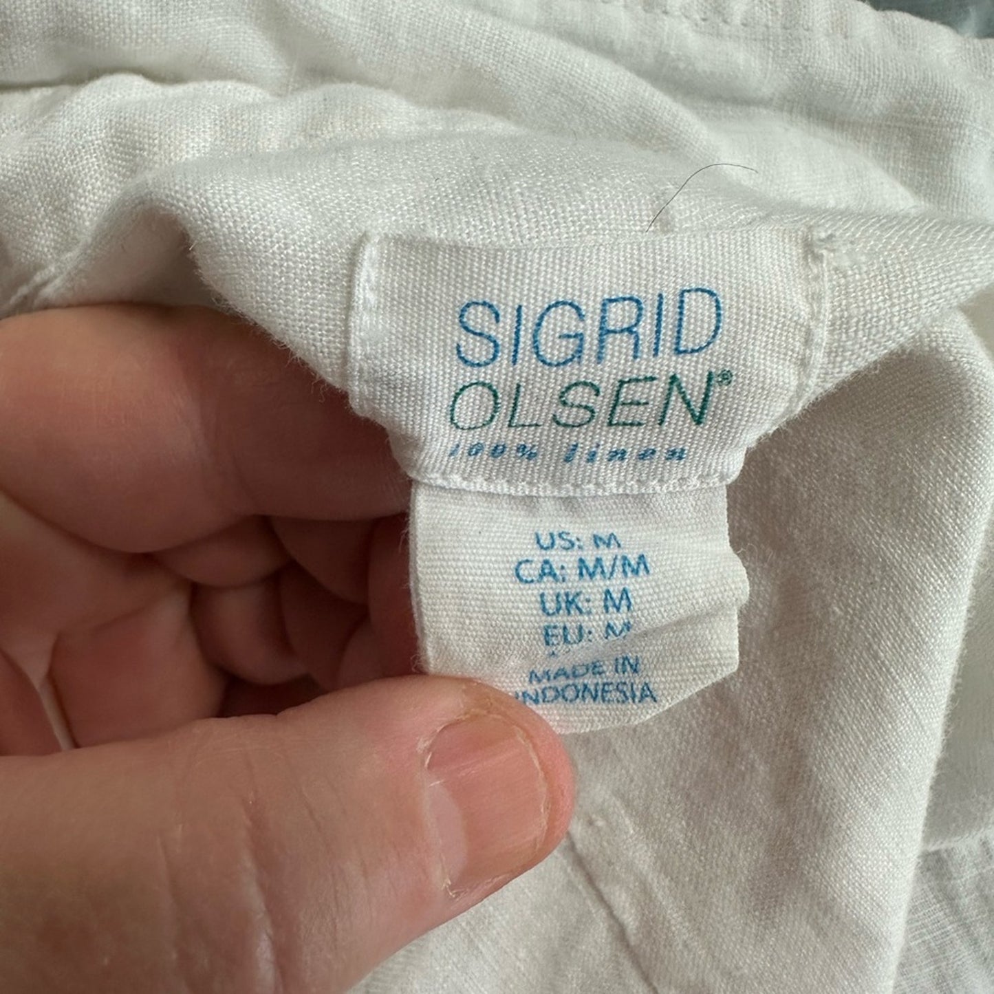 Sigrid Olsen Linen Button Down Shirt