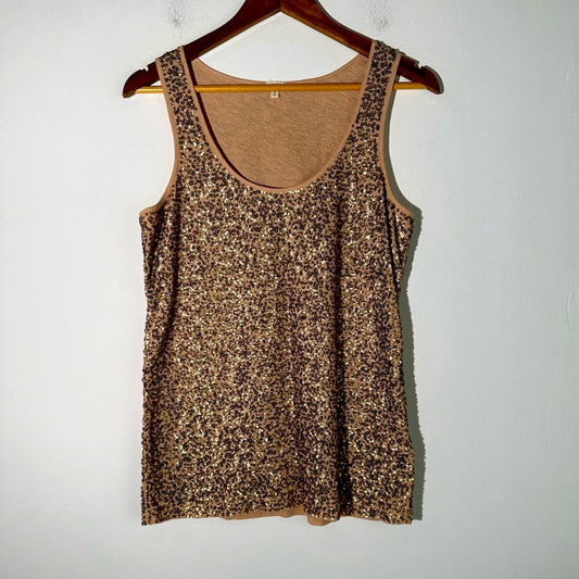 J Crew Shimmering Gold Tank Top