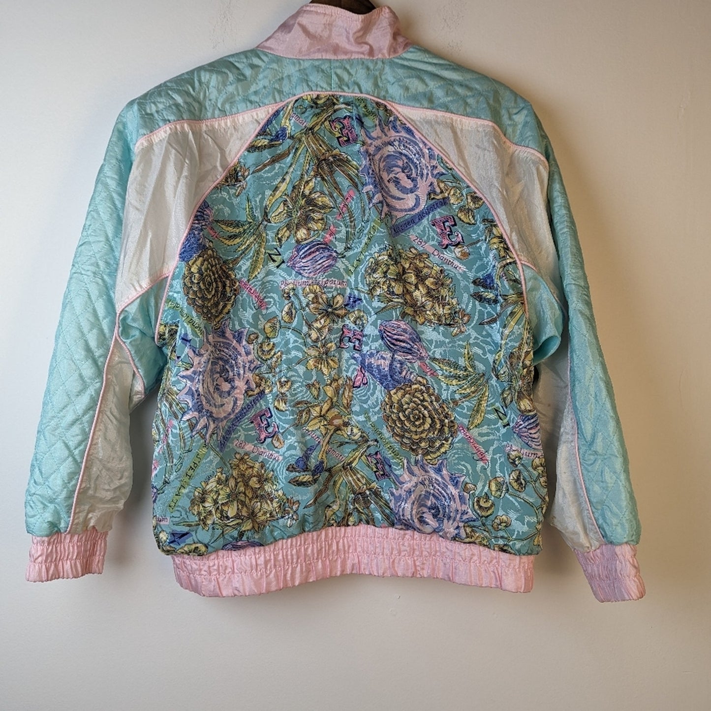 Vintage 80's Clipper Bay Floral Bomber Silky Jacket - PL