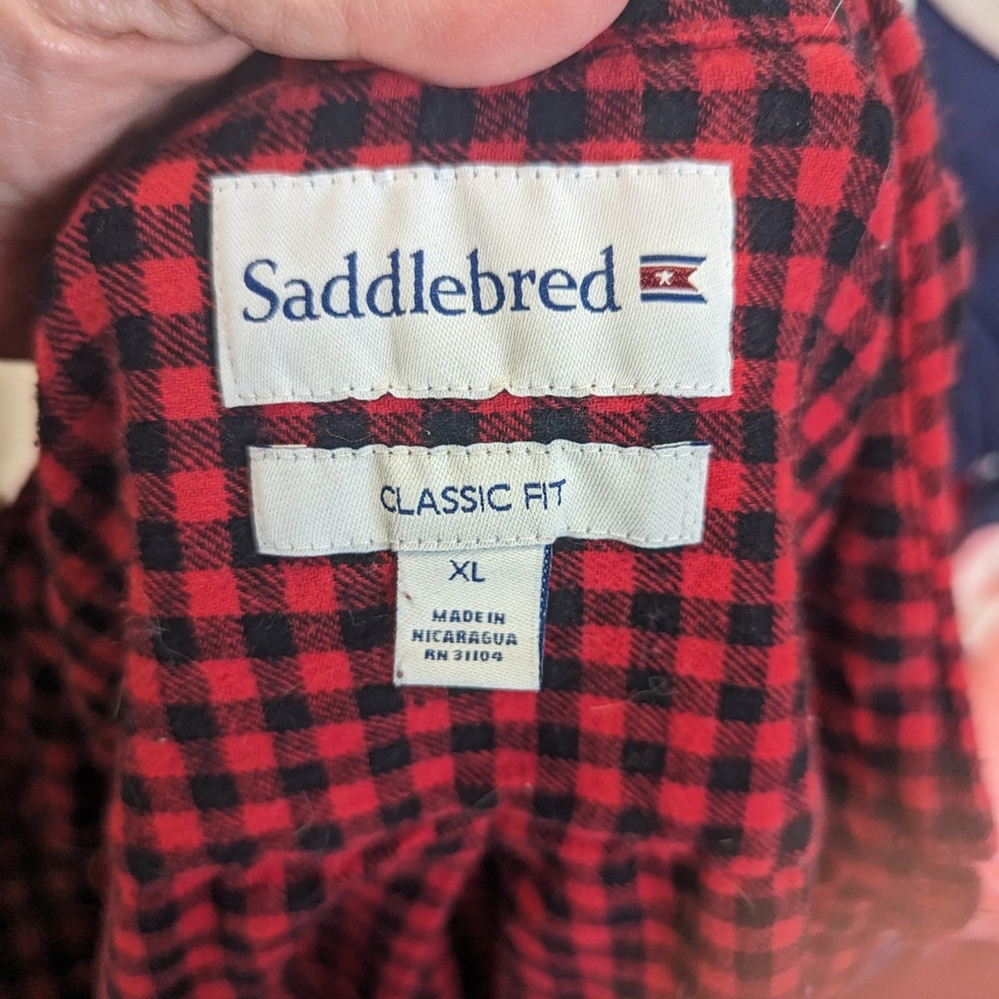 Saddlebred Plaid Button Front Shirt - XL