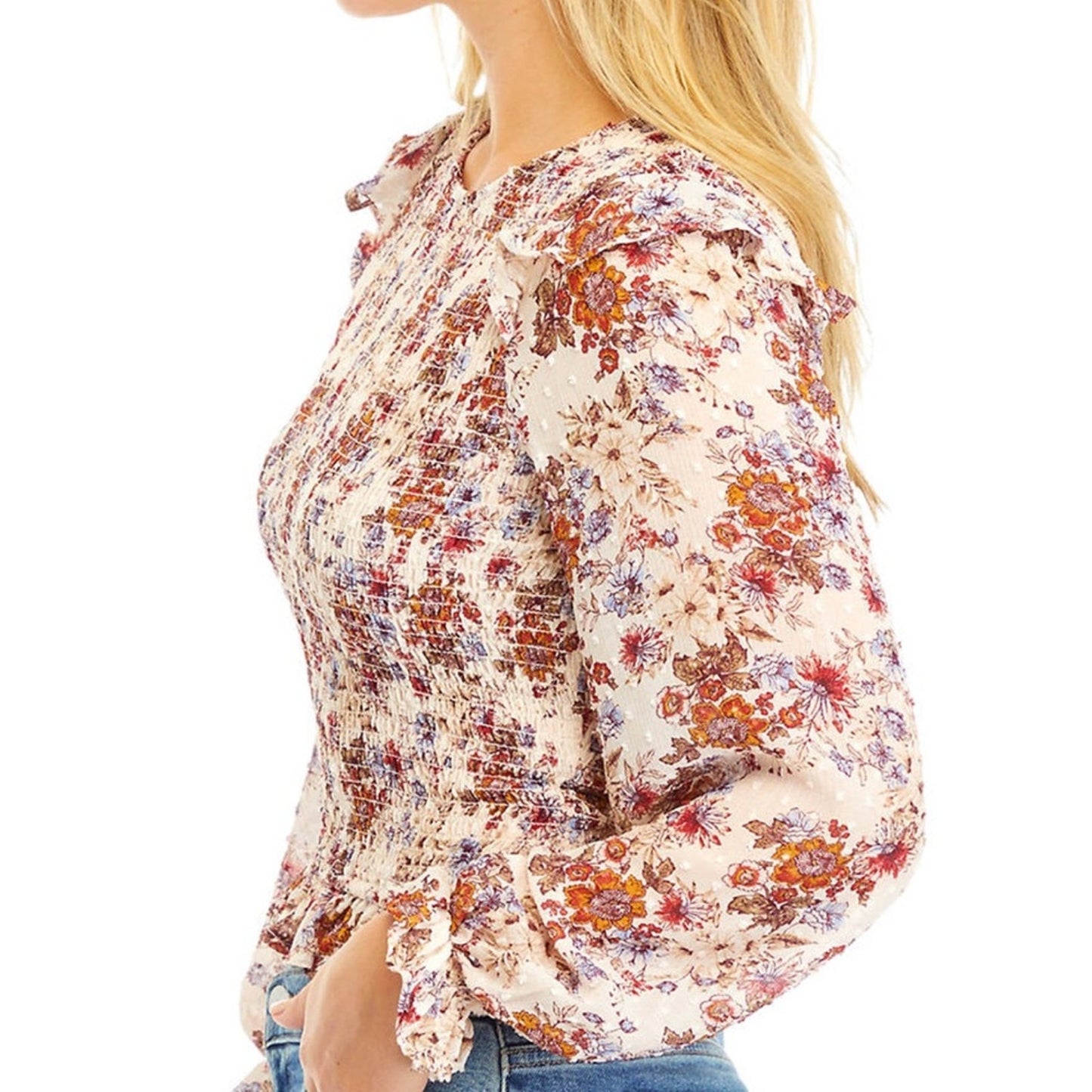 NWT Oak & Trellis Floral Fall Top